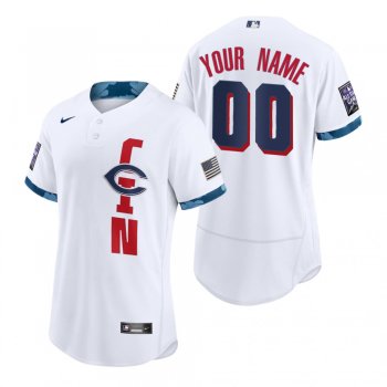 Men's Cincinnati Reds Custom White 2021 MLB All-Star Game Authentic Jersey