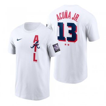 Atlanta Braves Ronald Acuna Jr. White 2021 MLB All-Star Game T-Shirt