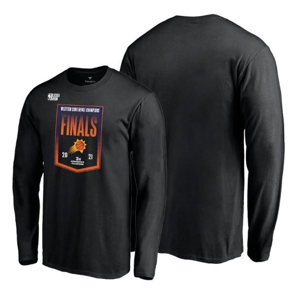 Suns 2021 Western Conference Champions Long Sleeve Black T-Shirt