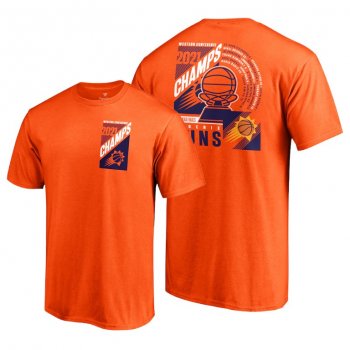 Suns 2021 Western Conference Champions Team Roster Balanced Attack Orange T-Shirt