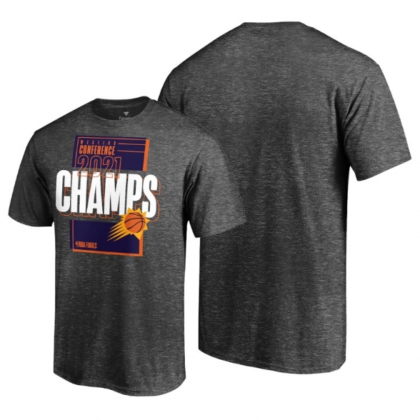 Phoenix Suns 2021 Western Conference Champions Trap Charcoal T-Shirt