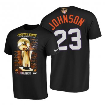 Suns Cameron Johnson #23 Black 2021 Western Conference Champions Tee