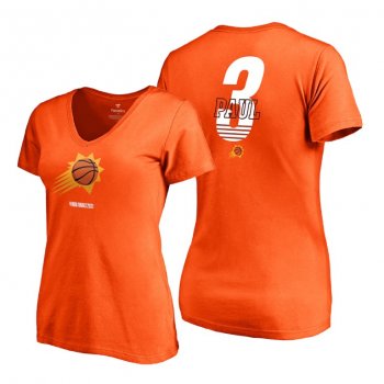 Women Suns 2021 NBA Finals T-Shirt V-Neck Chris Paul Orange