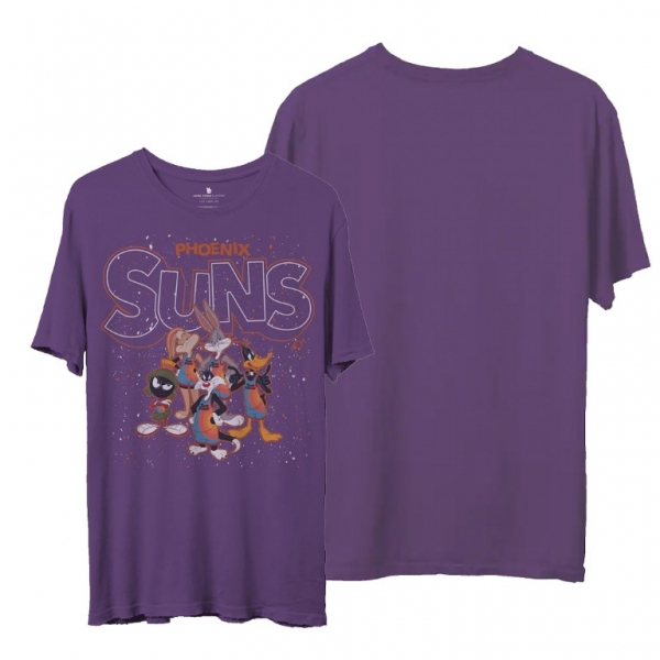 Phoenix Suns Space Jam 2 A New Legacy Junk Food Home Squad Advantage Tee Purple