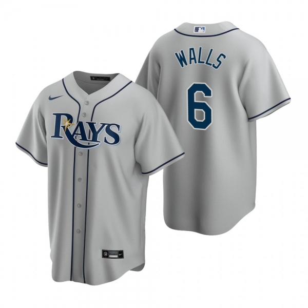 Tampa Bay Rays Taylor Walls Nike Gray Replica Road Jersey