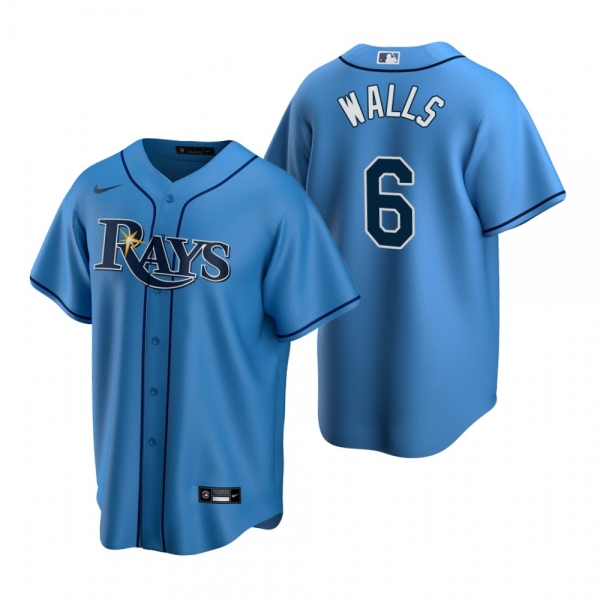 Tampa Bay Rays Taylor Walls Nike Light Blue Replica Alternate Jersey