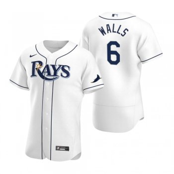 Men's Tampa Bay Rays Taylor Walls Nike White Authentic Home Jersey