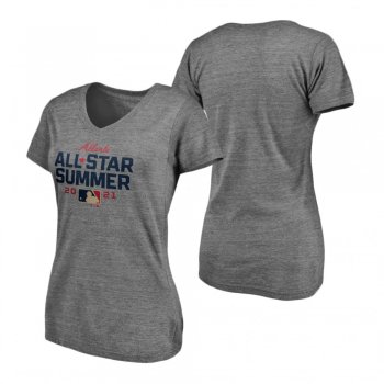 Women's 2021 MLB All-Star Game Summer Tri-Blend Heather Gray T-Shirt