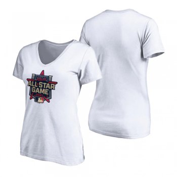 Women's 2021 MLB All-Star Game Primary V-Neck White T-Shirt