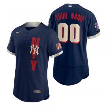 Men's New York Yankees Custom Navy 2021 MLB All-Star Game Authentic Jersey