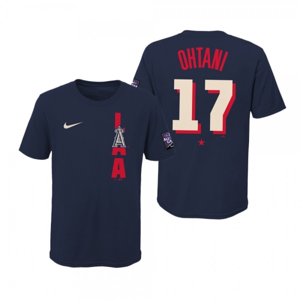 Youth Los Angeles Angels Shohei Ohtani Navy T-Shirt 2021 MLB All-Star Game