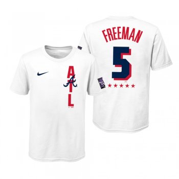 Youth Atlanta Braves Freddie Freeman White T-Shirt 2021 MLB All-Star Game