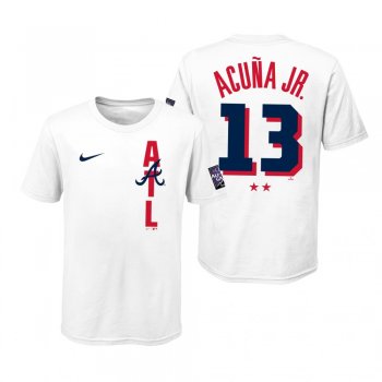 Youth Atlanta Braves Ronald Acuna Jr. White T-Shirt 2021 MLB All-Star Game