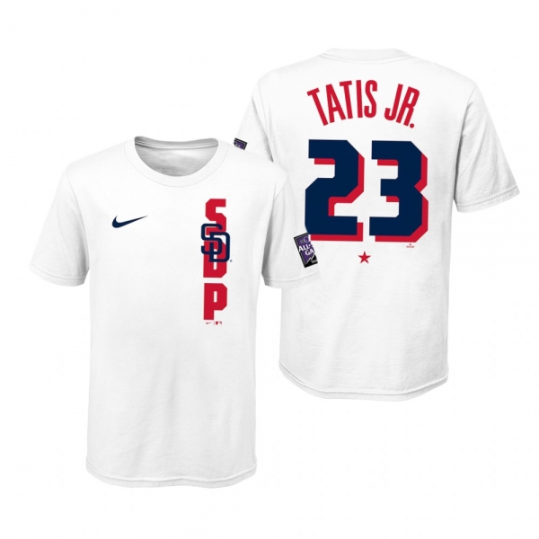 Youth San Diego Padres Fernando Tatis Jr. White T-Shirt 2021 MLB All-Star Game