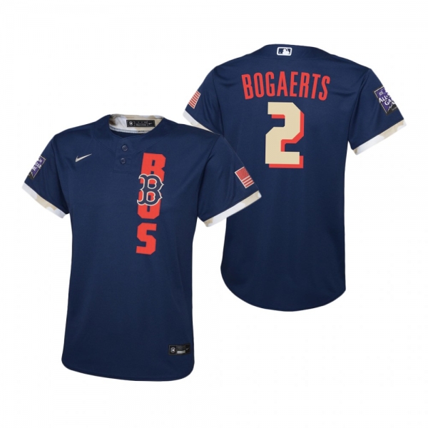 Youth Boston Red Sox Xander Bogaerts Nike Navy 2021 MLB All-Star Game Jersey