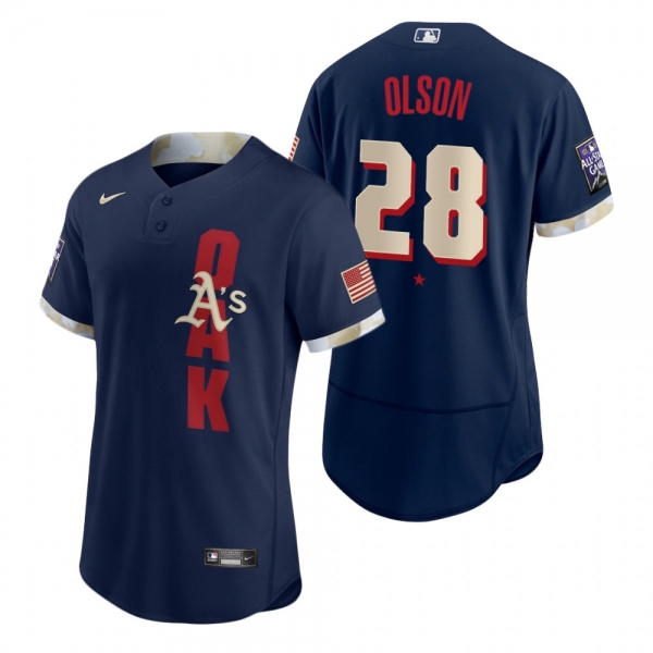 Men's Oakland Athletics Matt Olson Navy 2021 MLB All-Star Game Authentic Jersey