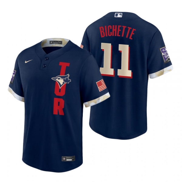 Toronto Blue Jays Bo Bichette Navy 2021 MLB All-Star Game Replica Jersey