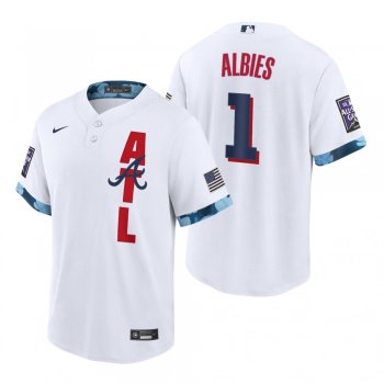 Atlanta Braves Ozzie Albies White 2021 MLB All-Star Game Replica Jersey