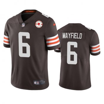 Cleveland Browns Baker Mayfield Brown 75th Anniversary Patch Jersey