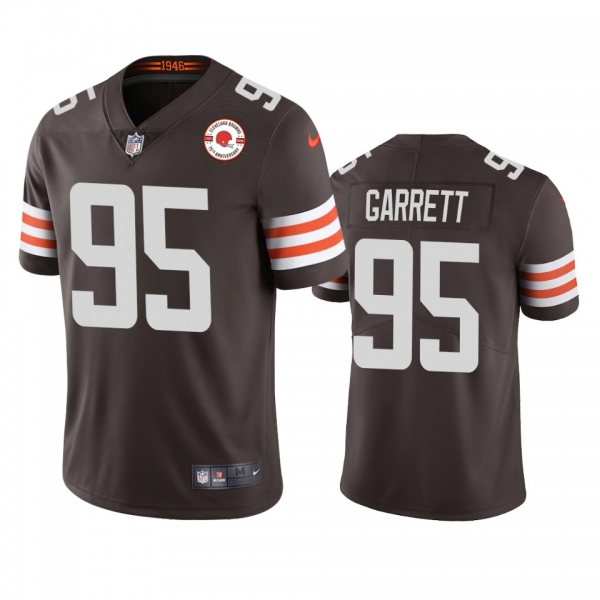 Cleveland Browns Myles Garrett Brown 75th Anniversary Patch Jersey