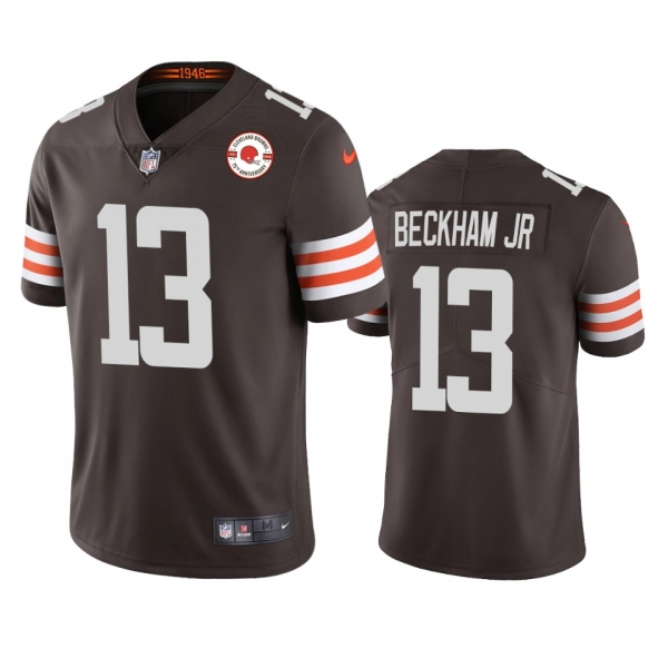 Cleveland Browns Odell Beckham Jr. Brown 75th Anniversary Patch Jersey