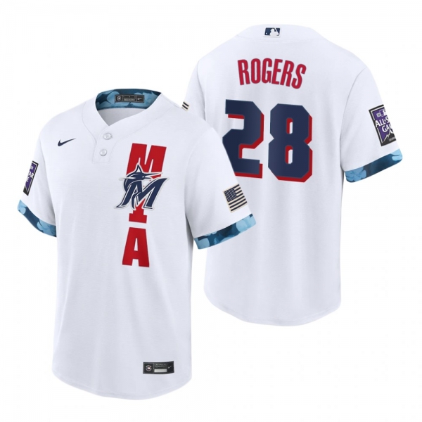 Miami Marlins Trevor Rogers White 2021 MLB All-Star Game Replica Jersey