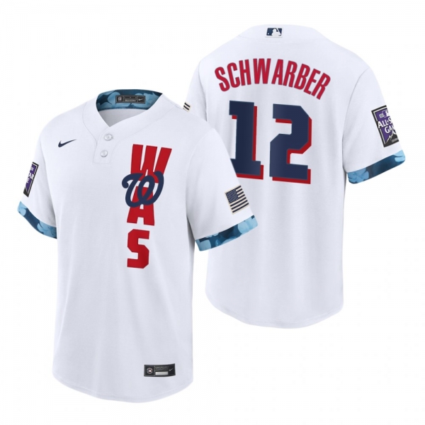 Washington Nationals Kyle Schwarber White 2021 MLB All-Star Game Replica Jersey