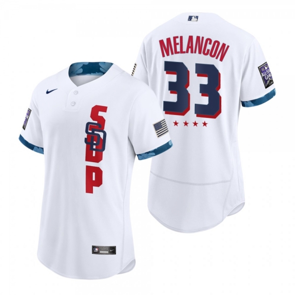 Men's San Diego Padres Mark Melancon White 2021 MLB All-Star Game Authentic Jersey