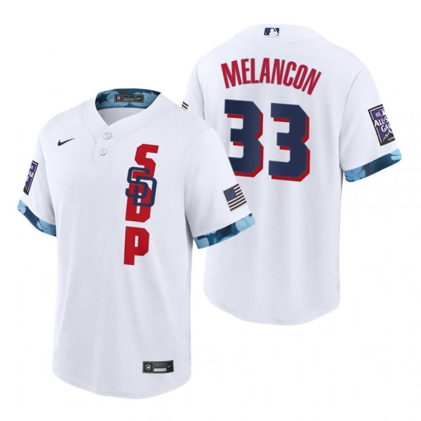 San Diego Padres Mark Melancon White 2021 MLB All-Star Game Replica Jersey