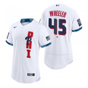 Men's Philadelphia Phillies Zack Wheeler White 2021 MLB All-Star Game Authentic Jersey