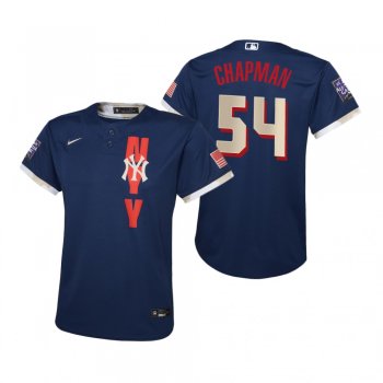 Youth New York Yankees Aroldis Chapman Nike Navy 2021 MLB All-Star Game Jersey