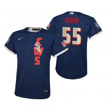 Youth Chicago White Sox Carlos Rodon Nike Navy 2021 MLB All-Star Game Jersey