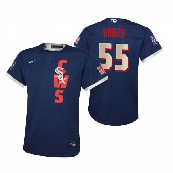 Youth Chicago White Sox Carlos Rodon Nike Navy 2021 MLB All-Star Game Jersey