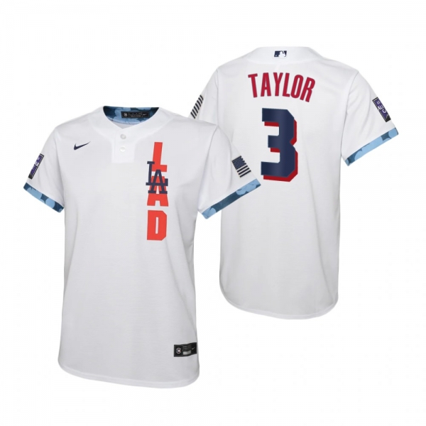 Youth Los Angeles Dodgers Chris Taylor Nike White 2021 MLB All-Star Game Jersey