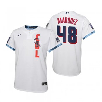 Youth Colorado Rockies German Marquez Nike White 2021 MLB All-Star Game Jersey