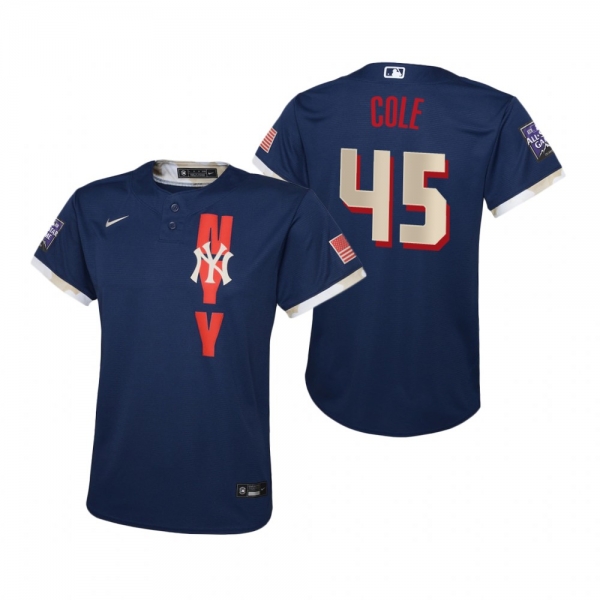 Youth New York Yankees Gerrit Cole Nike Navy 2021 MLB All-Star Game Jersey