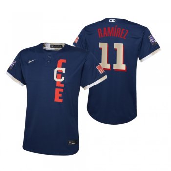 Youth Cleveland Indians Jose Ramirez Nike Navy 2021 MLB All-Star Game Jersey