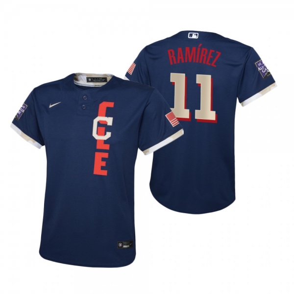 Youth Cleveland Indians Jose Ramirez Nike Navy 2021 MLB All-Star Game Jersey