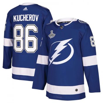 Men's Nikita Kucherov Tampa Bay Lightning adidas 2021 Stanley Cup Champions Authentic Player Jersey - Blue