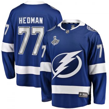 Men's Victor Hedman Tampa Bay Lightning Fanatics Branded 2021 Stanley Cup Champions Home Breakaway Player Jersey - Blue