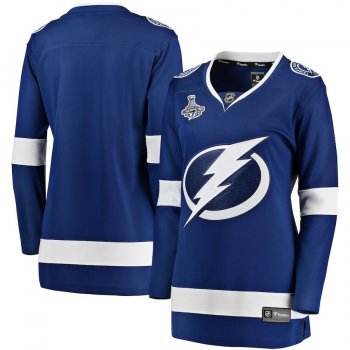 Women's Tampa Bay Lightning Fanatics Branded 2021 Stanley Cup Champions Home Breakaway Jersey - Blue