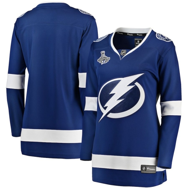 Women's Tampa Bay Lightning Fanatics Branded 2021 Stanley Cup Champions Home Breakaway Jersey - Blue