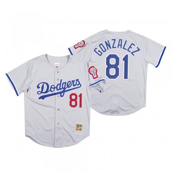 Los Angeles Dodgers Victor Gonzalez Gray 1981 Authentic Jersey