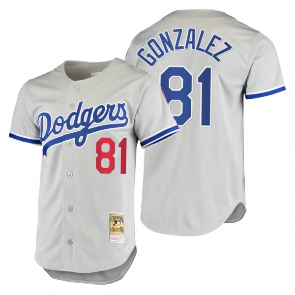 Los Angeles Dodgers Victor Gonzalez Gray 1981 Cooperstown Collection Authentic Jersey