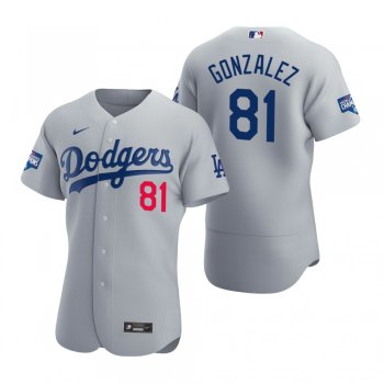 Los Angeles Dodgers Victor Gonzalez Gray 2020 World Series Champions Authentic Jersey