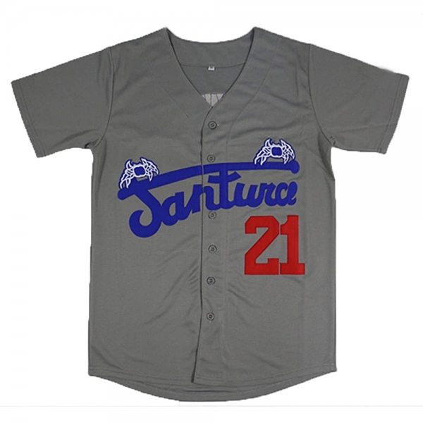 Villa Roberto Clemente #21 Santurce Crabbers Baseball Jersey Stitched Men Jersey Black White Grey S-3XL