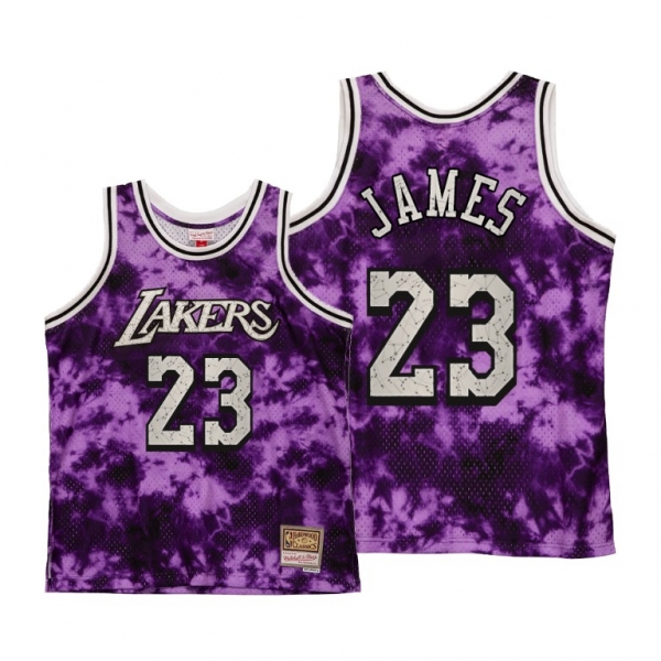 LeBron James LA Lakers #23 Galaxy Constellation Hardwood Classics Jersey