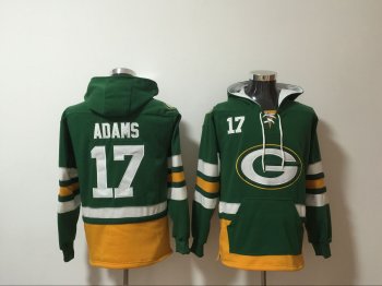 Men's Green Bay Packers #17Davante Adams NEW Green Pocket Stitched NFL Pullover Hoodie