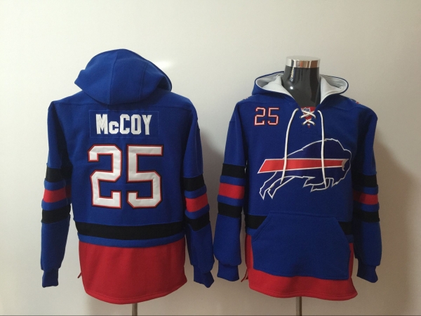 Men's Buffalo Bills #25 LeSean McCoy NEW Royal Blue Pocket Stitched NFL Pullover Hoodie