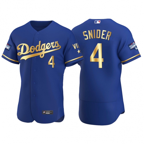 Duke Snider Los Angeles Dodgers 2021 Gold Program Royal Jersey World Series Champions